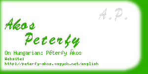 akos peterfy business card